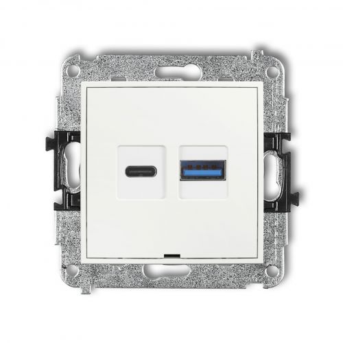 KARLIK ICON  Ładowarka podwójna USB C + A 30W biały ICUSBBO-10 - 1[264].jpg